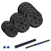 Gantere reglabile cu conector 20 kg rebel active - set completo de greutăți