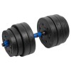 Gantere reglabile cu conector 20 kg rebel active - set completo de greutăți