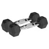 Gantere dumbbell hex fontă cauciucată ganter 2x1kg pentru bodybuilding