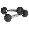 Gantere dumbbell hex fontă cauciucată ganter 2x1kg pentru bodybuilding