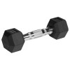Ganteră dumbbell hex fontă cauciucată 2x2kg rebel activ pentru bodybuilding