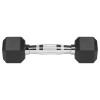 Ganteră dumbbell hex fontă cauciucată 2x2kg rebel activ pentru bodybuilding