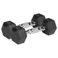 Ganteră hexagonală din fontă cauciucată gantere dumbbell 2x3kg pentru bodybuilding