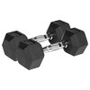 Gantere dumbbell hex 2x4kg ganter cu acoperire din cauciuc pentru bodybuilding