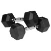 Ganteră hexagonală din fontă cauciucată rebel active 2x5kg