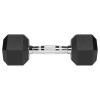 Ganteră hexagonală din fontă cauciucată rebel active 2x5kg