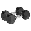 Ganteră dumbbell hex fontă cauciucată 2x6kg rebel active pentru bodybuilding