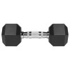 Ganteră dumbbell hex fontă cauciucată 2x6kg rebel active pentru bodybuilding