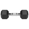 Gantera hex fontă cauciucată gantere 2x7kg pentru bodybuilding - rebel active