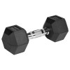 Gantăre dumbbell hex fontă cauciucată 2x8kg rebel active pentru bodybuilding