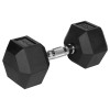 Ganteră dumbbell hex fontă cauciucată 2x15kg gantere dumbbell rebel active
