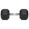 Ganteră dumbbell hex fontă cauciucată 2x15kg gantere dumbbell rebel active