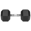 Ganteră dumbbell hex fontă cauciucată 17.5kg rebel active