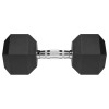 Ganteră dumbbell hex fontă cauciucată 20kg rebel active - echipament bodybuilding