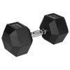Gantera dumbbell hex fontă cauciucată 22.5kg rebel active pentru bodybuilding