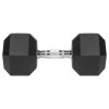 Gantera dumbbell hex fontă cauciucată 22.5kg rebel active pentru bodybuilding