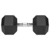 Ganteră dumbbell hex fontă cauciucată 25kg rebel active pentru bodybuilding