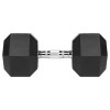 Gantera dumbbell hex fontă cauciucată 27.5kg rebel active - greutate optimă pentru fitness