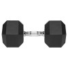 Gantera dumbbell hex fontă cauciucată 30kg rebel active pentru bodybuilding