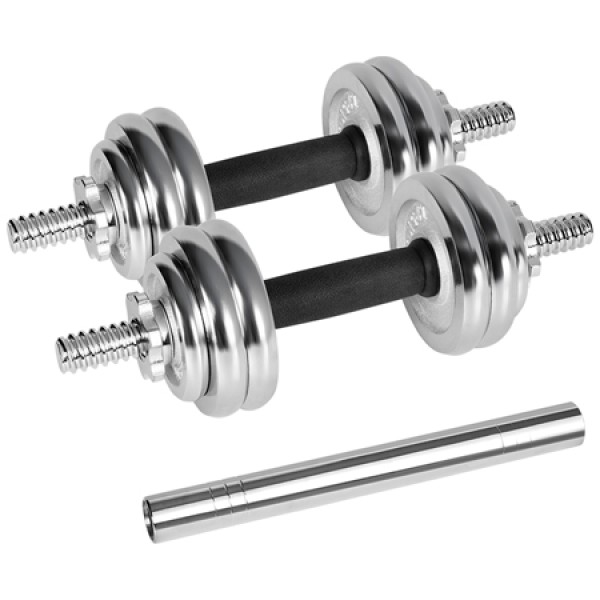 Ganterele reglabile rebel active 15kg cu valiza pentru bodybuilding