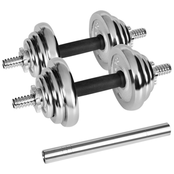 Gantere reglabile cu valiza total 20kg rebel active, set complet pentru bodybuilding
