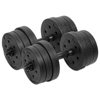 Set 2 ganteres reglabile 2x10kg rebel active - greutăți versatile pentru bodybuilding