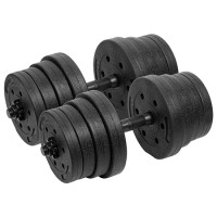 Set 2 gantare reglabile 2x15kg rebel active cu greutăți diverse
