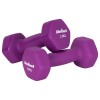 Ganteră fontă înveliș neopren hex 2 x 2.5kg rebel active