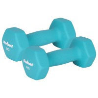 Ganteră fonată cu înveliș din neopren hex 2 x 3kg rebel active