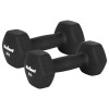 Ganteră neagră cu înveliș din neopren rebel active 2 x 5 kg