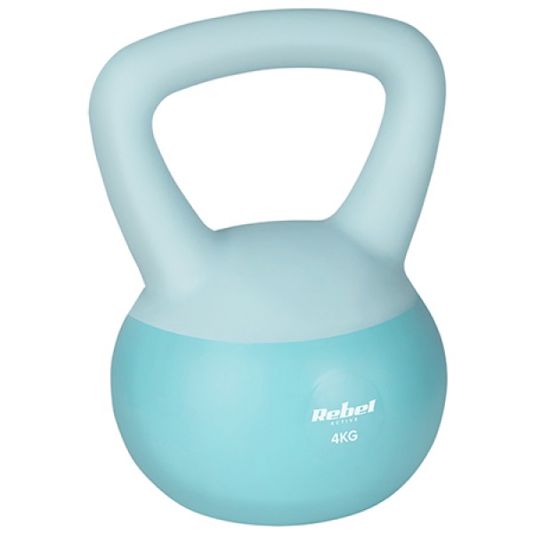 Kettlebell 4 kg rebel active din pvc și cauciuc pentru bodybuilding Kettlebell 4 kg rebel active din pvc și cauciuc pentru bodybuilding