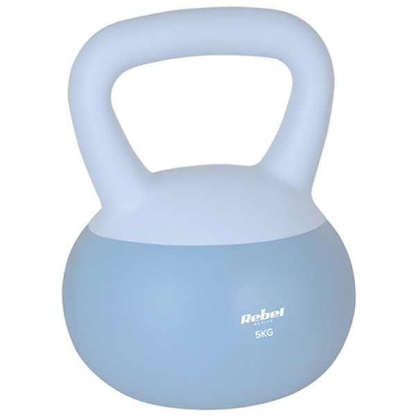 Kettlebell vinil 5 kg rebel active - greutate mică, material rezistent Kettlebell vinil 5 kg rebel active - greutate mică, material rezistent