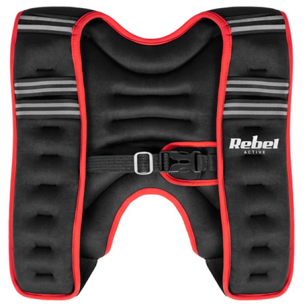 Vestă greutăți neopren 5kg rebel active cu elemente reflectorizante