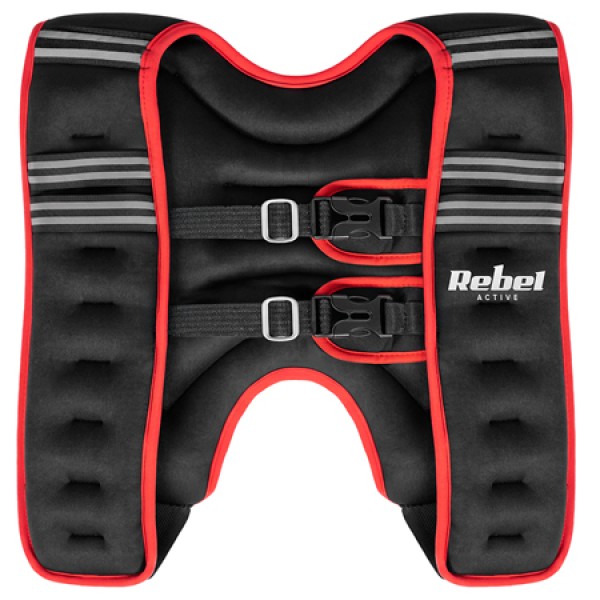 Vestă greutăți neopren 10kg rebel active cu elemente reflectorizante