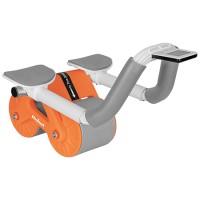 Roata abdominală rebel ab wheel portocalie - gri, 150 kg capacitate, led