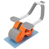 Roata abdominală rebel ab wheel portocalie - gri, 150 kg capacitate, led