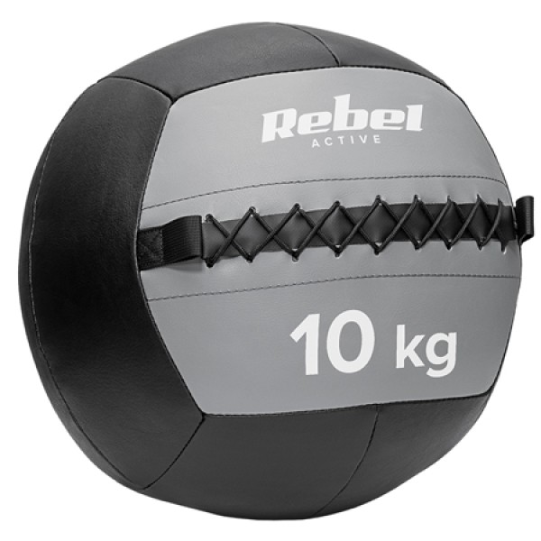Minge medicinală pentru exerciții 10 kg rebel active – piele sintetică, umplutură din vată și granule de cauciuc Minge medicinală pentru exerciții 10 kg rebel active – piele sintetică, umplutură din vată și granule de cauciuc