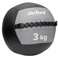 Minge medicinală pentru exerciții 3 kg rebel active, din piele sintetică