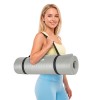 Saltea de fitness rebel active 183x61cm, grosime 1cm, gri, cu curea de transport