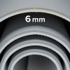 Saltea fitness rebel active 183x61cm, grosime 6mm, gri, cu curea de transport