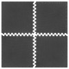 Saltea fitness puzzle 4 piese 60x60cm rebel active - spumă eva, 120x120cm