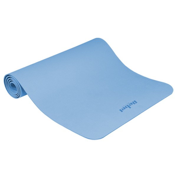 Saltea fitness rebel active 183x61cm, grosime 4mm, albastră, cu curea de transport