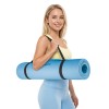 Saltea fitness rebel active 183x61cm, grosime 4mm, albastră, cu curea de transport
