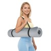 Saltea fitness rebel active 183x61 cm, gri, grosime 1 cm, cu curea de transport