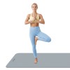 Saltea fitness 200x90 cm rebel active, grosime 1 cm, gri, cu curea de transport