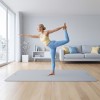 Saltea fitness 200x115cm grosime 1cm gri rebel active cu curea de transport