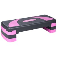 Stepper aerobic rebel active 3 nivele gri violet - suprafață anti-alunecare, reglabil