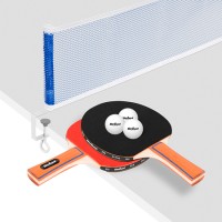 Set tenis de masă ping pong rebel active - 2 palete, 3 mingi, fileu albastru