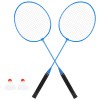 Set badminton rebel active - 2 rachete metalice, 2 fluturasi albi
