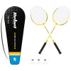 Set badminton rebel active cu 2 rachete, 3 fluturasi si husa reglabila